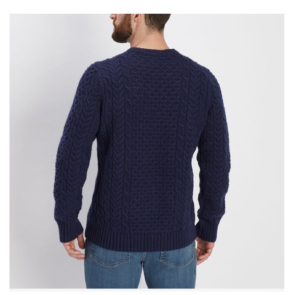 NWT🚀 Men's Shetland Wool Cable Sweater size L - Picture 8 of 10